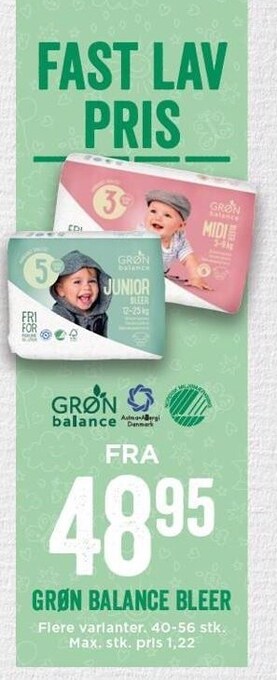 MENY Grøn Balance bleer tilbud