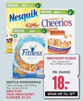 MENY Nestle morgenmad tilbud