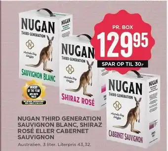 MENY Nugan third generation, Sauvignon Blanc, Shiraz rose el. cabernet sauvignon tilbud