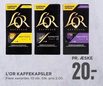 MENY L´Or Kaffekapsler tilbud