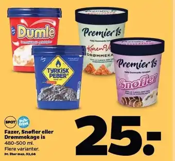 Netto Fazer, Snøfler el. Drømmekage is tilbud