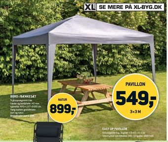 XL-BYG EASY UP PAVILLON tilbud