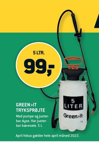 XL-BYG Green>it tryksprøjte tilbud