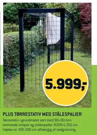 XL-BYG Plus tørrestativ med stålespalier tilbud