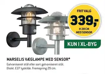 XL-BYG Marselis væglampe med sensor tilbud