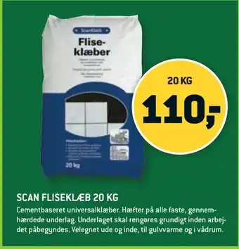XL-BYG Scan fliseklæb 20 kg tilbud