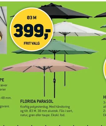 XL-BYG FLORIDA PARASOL tilbud