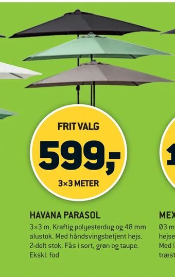 XL-BYG Havana parasol tilbud