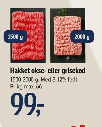 Føtex Hakket okse- eller grisekød tilbud