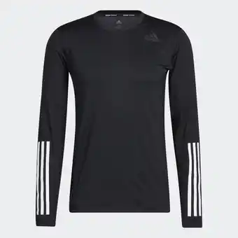Techfit 3-Stripes Fitted Long Sleeve top - Adult