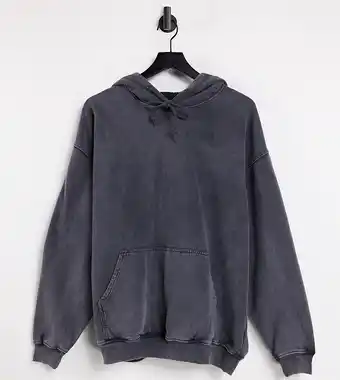 Asos Reclaimed Vintage inspired - Koksgrå overfarvet oversized hættetrøje tilbud