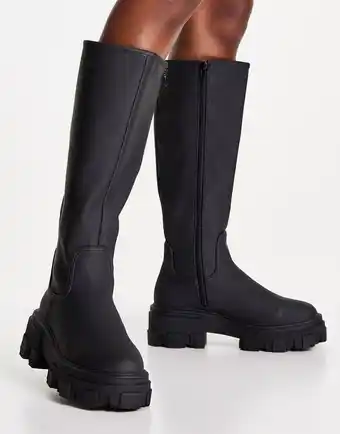 ASOS DESIGN - Carla - Flade chunky støvler i sort