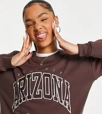 Stradivarius - Brun oversized sweatshirt med Arizona-motiv