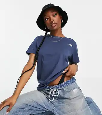 Asos The North Face - Letter Back - Blå t-shirt tilbud
