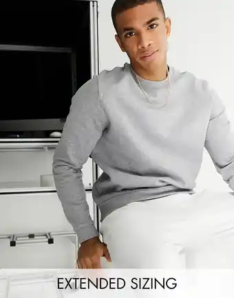 ASOS DESIGN - Gråmeleret økologisk sweatshirt