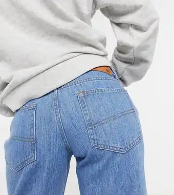 Asos Reclaimed Vintage Inspired - Afblegede dad-jeans med lav talje i 90&aposer-stil-Hvid tilbud