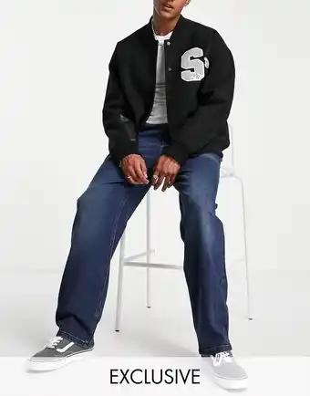 Asos Reclaimed Vintage inspired - Dad-jeans i 90&aposer-stil med blå vask tilbud