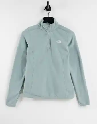Asos The North Face -100 Glacier - Blå fleece med 1/4 lynlås tilbud