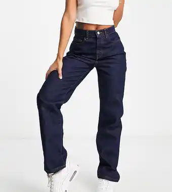 Asos ASYOU - Posede jeans med lige ben i indigoblå vask tilbud