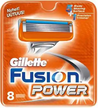 Gillette Fusion Power Barberblade (8 stk.)