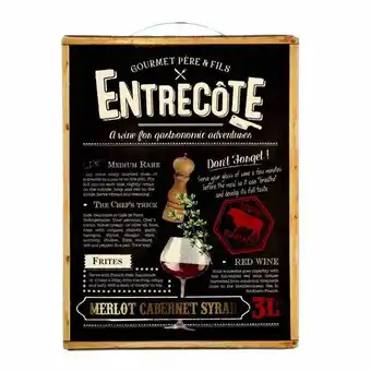 Entrecote - Rødvin - Frankrig - 3 liter - Bag in box