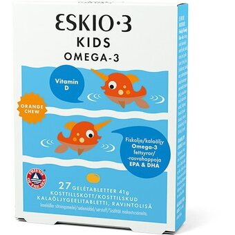 Helsam Eskio3 Eskio-3 Kids Chewable Omega-3 orange - 27 tab tilbud