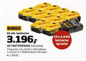 Bygma DeWalt 18V Batteripakke tilbud