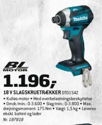 BL Motor 18V Slagskruetrækker
