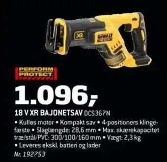 Bygma DeWalt 18 V XR Bajonetsav tilbud