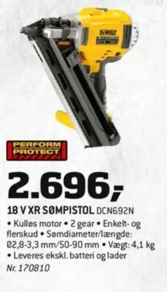 Bygma DeWalt 18 V XR Sømpistol DCN692N tilbud