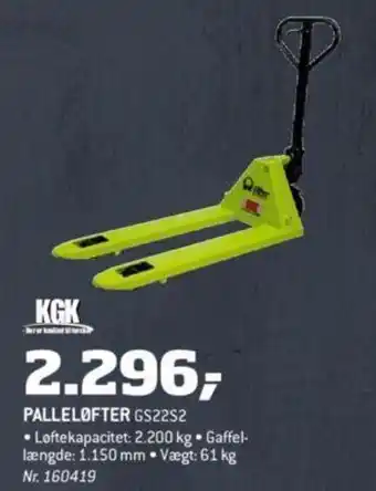 KGK Palleløfter GS22S2