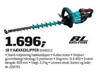 BL Motor 18V Hækkeklipper DUH601Z