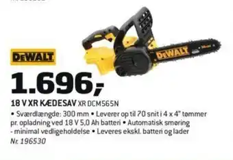 DeWalt 18 V XR Kædesav XR DCM565N
