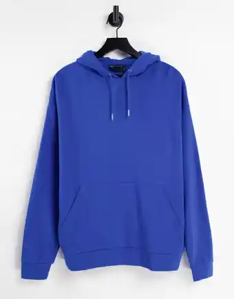 Asos ASOS DESIGN - blå oversized hættetrøje tilbud