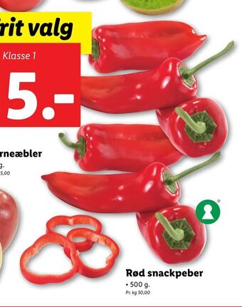Lidl Rød snackpeber tilbud