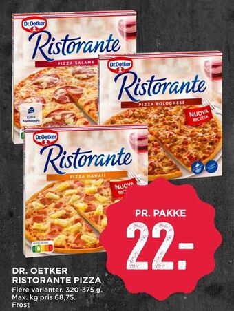 MENY Dr. oetker ristorante pizza tilbud