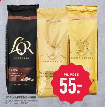 MENY L'or kaffebønner tilbud