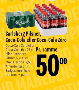 Min Købmand Carlsberg Pilsner, Coca-Cola eller Coca-Cola Zero tilbud