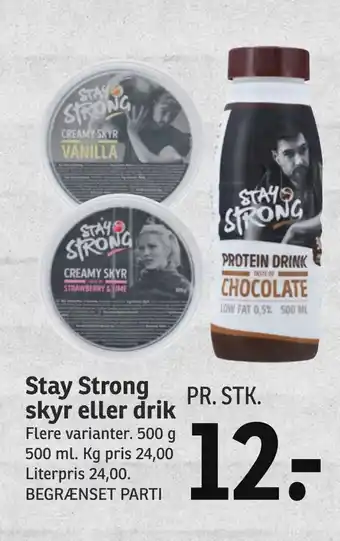 SPAR Stay Strong skyr eller drik tilbud