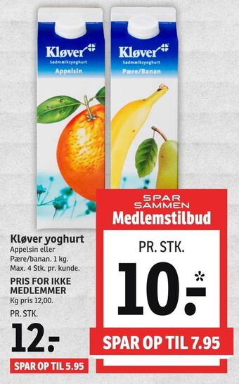 SPAR Kløver yoghurt tilbud