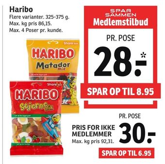 SPAR Haribo tilbud