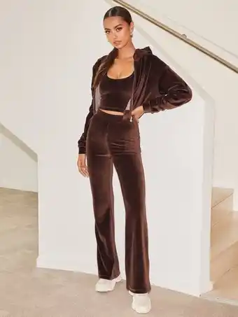 Nelly NLY Trend Flirty Velour Pants Joggingbukser Brun tilbud