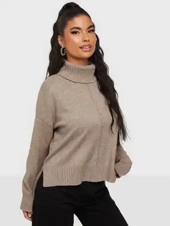 Noisy May Nmian L/S Roll Neck Knit Noos Strikkede trøjer Nomad
