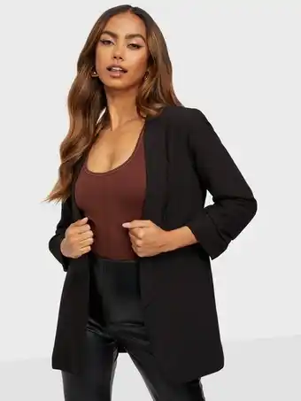 Pieces Pcboss 3/4 Blazer Noos Blazere Sort