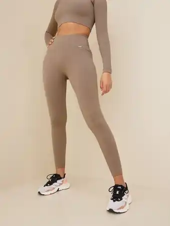 Aim&aposn Ribbed Seamless Tights Træningstights Espresso
