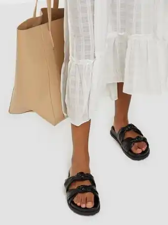 NLY Shoes Double Twist Flat Sandal Sandaler Sort