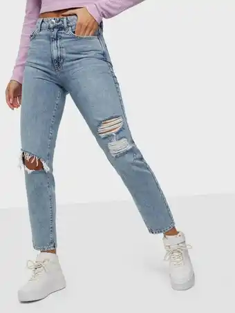 Gina Tricot Dagny Mom Jeans Slim fit Ocean