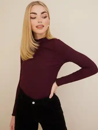 Nelly Only Onlemma L/S High Neck Top Noos Jrs Bluser & skjorter Madder Brown tilbud