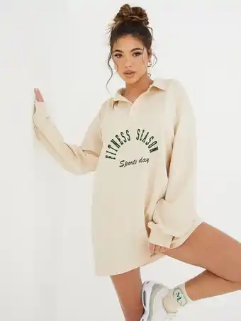 Public Desire Fitness Season Polo T-Shirt Sweat Dress Loose fit dresses