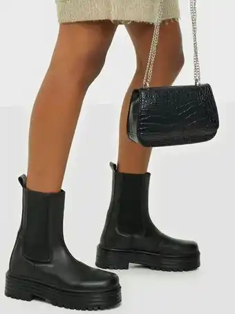 Nelly NLY Shoes Clean Ankle Boot Flat Boots Sort tilbud